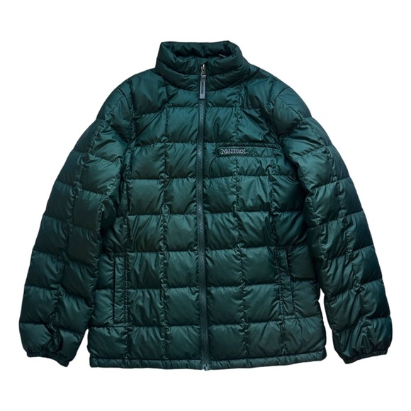 Marmot Quilted Duck Down Insulated Puffer Coat Forest Green Women’s XS/Youth XL - Picture 1 of 7